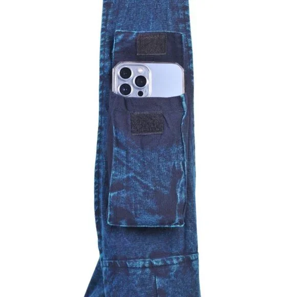 Mushroom Embroidered Hippie Boho Crossbody Cotton Hobo Bag - Picture 6 of 7